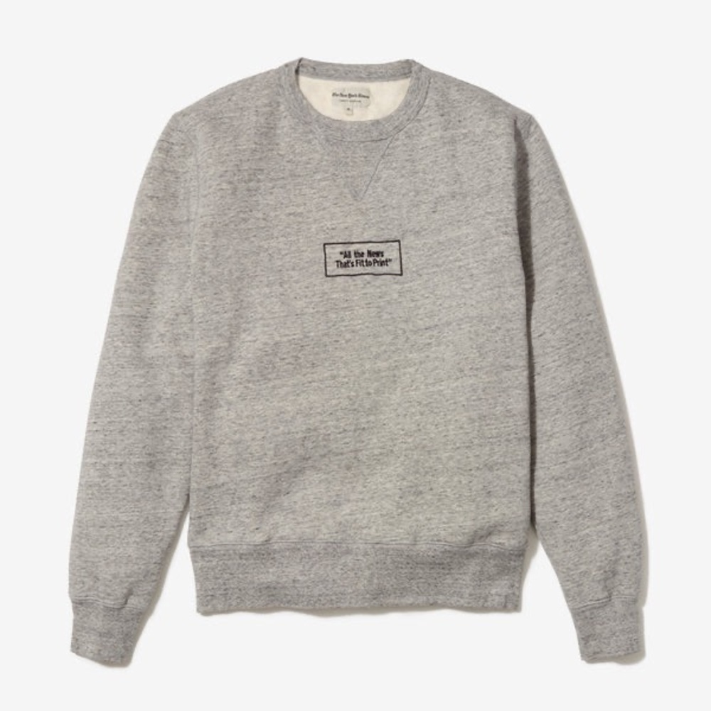 New York Times - All the News That’s Fit to Print crewneck sweatshirt size L